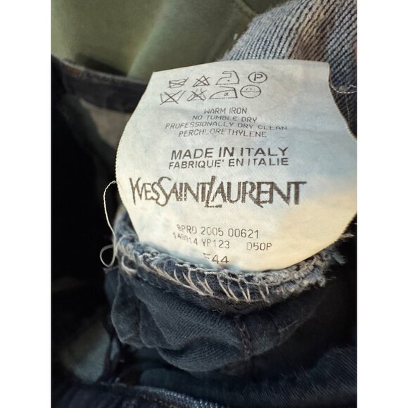 vintage Yves Saint Laurent Rive Gauche Womens Jeans Size 12 Dark Wash Blue Cotto - Picture 4 of 8